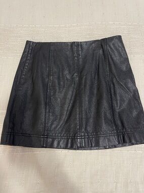 wild fable Black Faux Leather Mini Skirt
